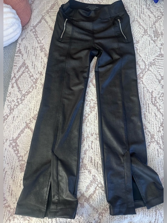 Athleta Pants - Athleta Delancey Gleam Faux Leather Pants Black XS High Rise